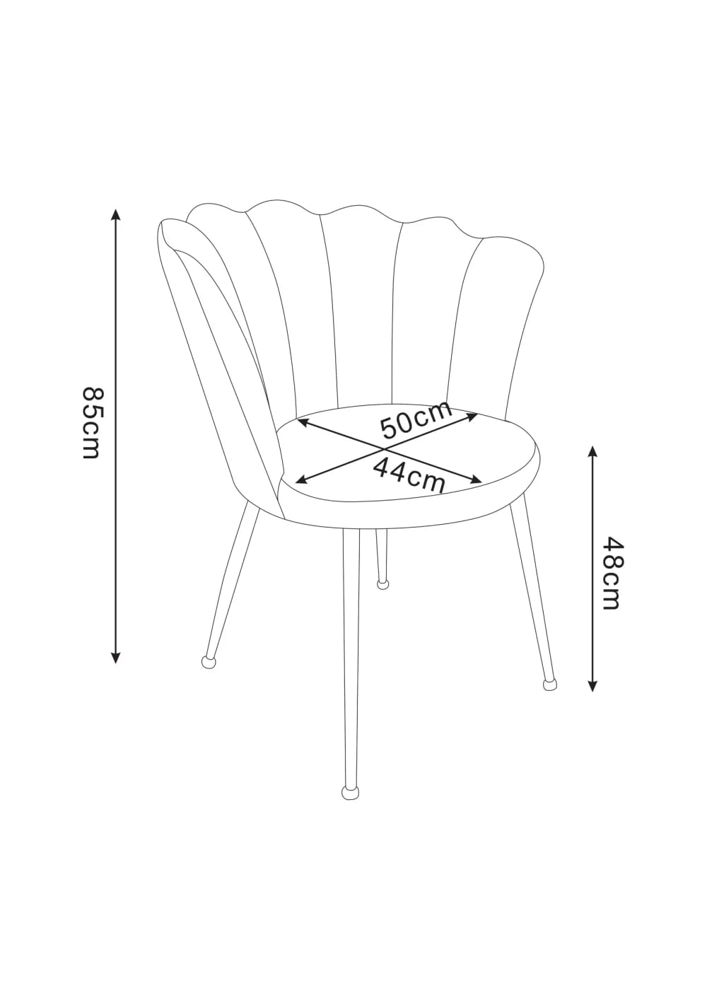 CHAISE NYMPHEA METAL NOIR