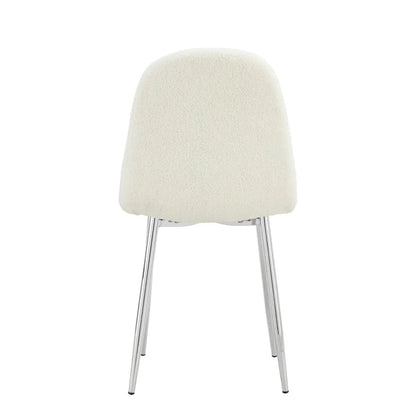 CHAISE SCANDINAVE CHROME DOUDOU