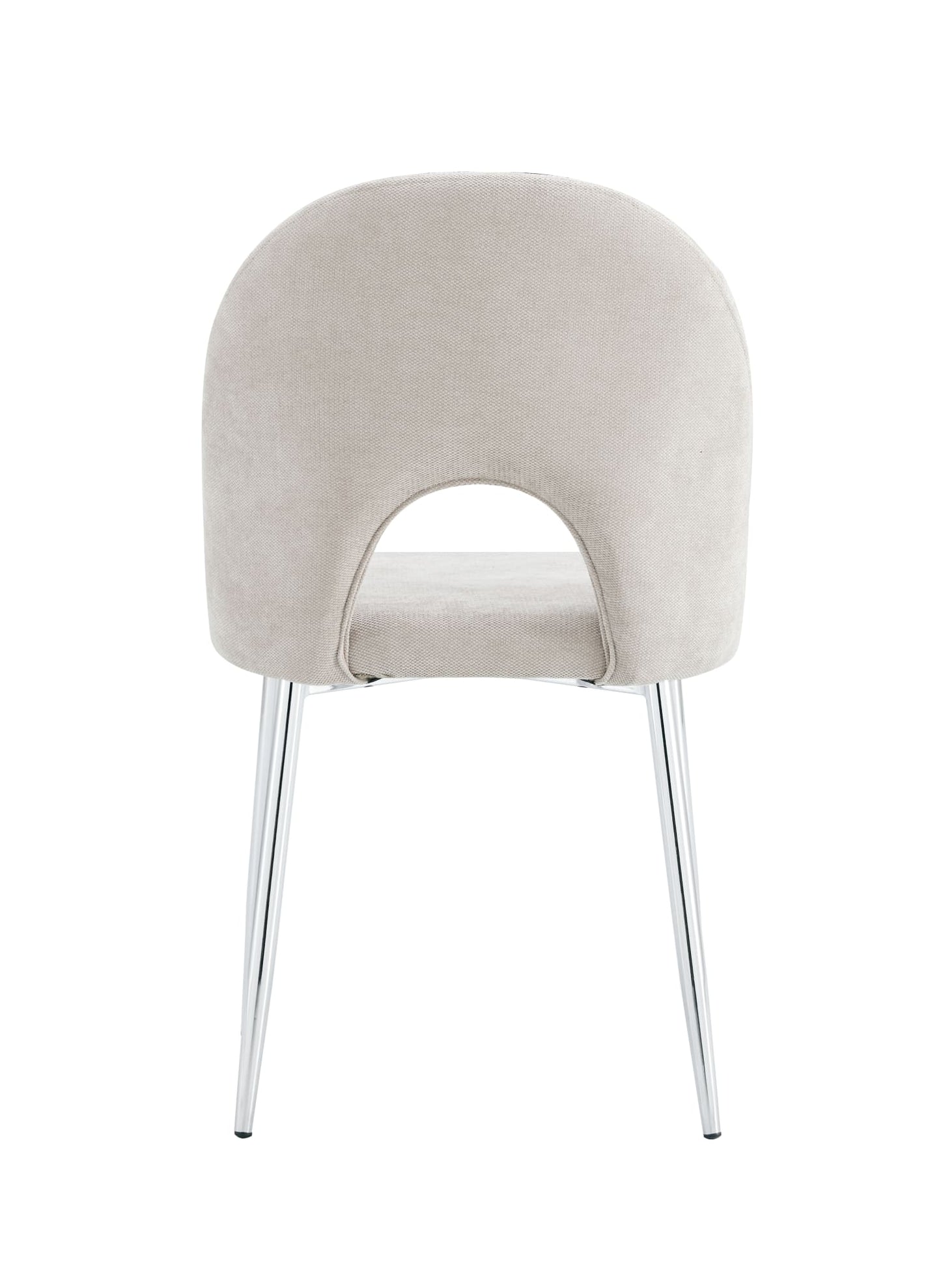 CHAISE TEDDY CHENILLE MOKA PIED CHROME