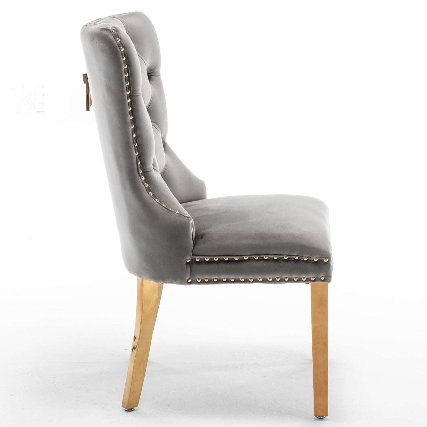 CHAISE POIGNEE RECTANGLE GOLD GRIS