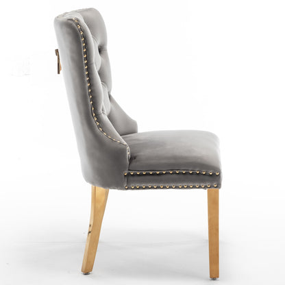 CHAISE POIGNEE RECTANGLE GOLD GRIS