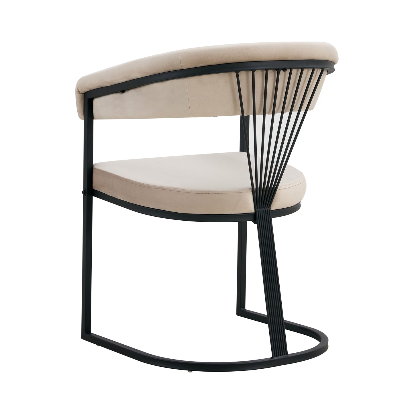CHAISE AVEC ACCOUDOIR BRITTANY METAL NOIR VELOURS MOKA
