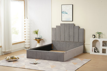CADRE DE LIT PIANO GRIS 140x190 cm