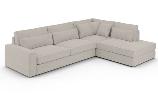 CANAPE LE BRISTOLA ANGLE DROIT DOUDOU BOUCLE  315X230cm