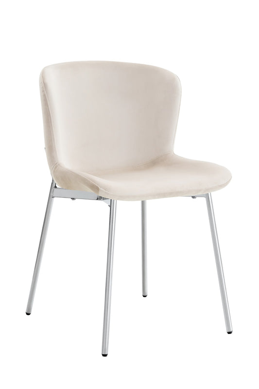 CHAISE HAILEY PIED CHROME ASSISE ECRU