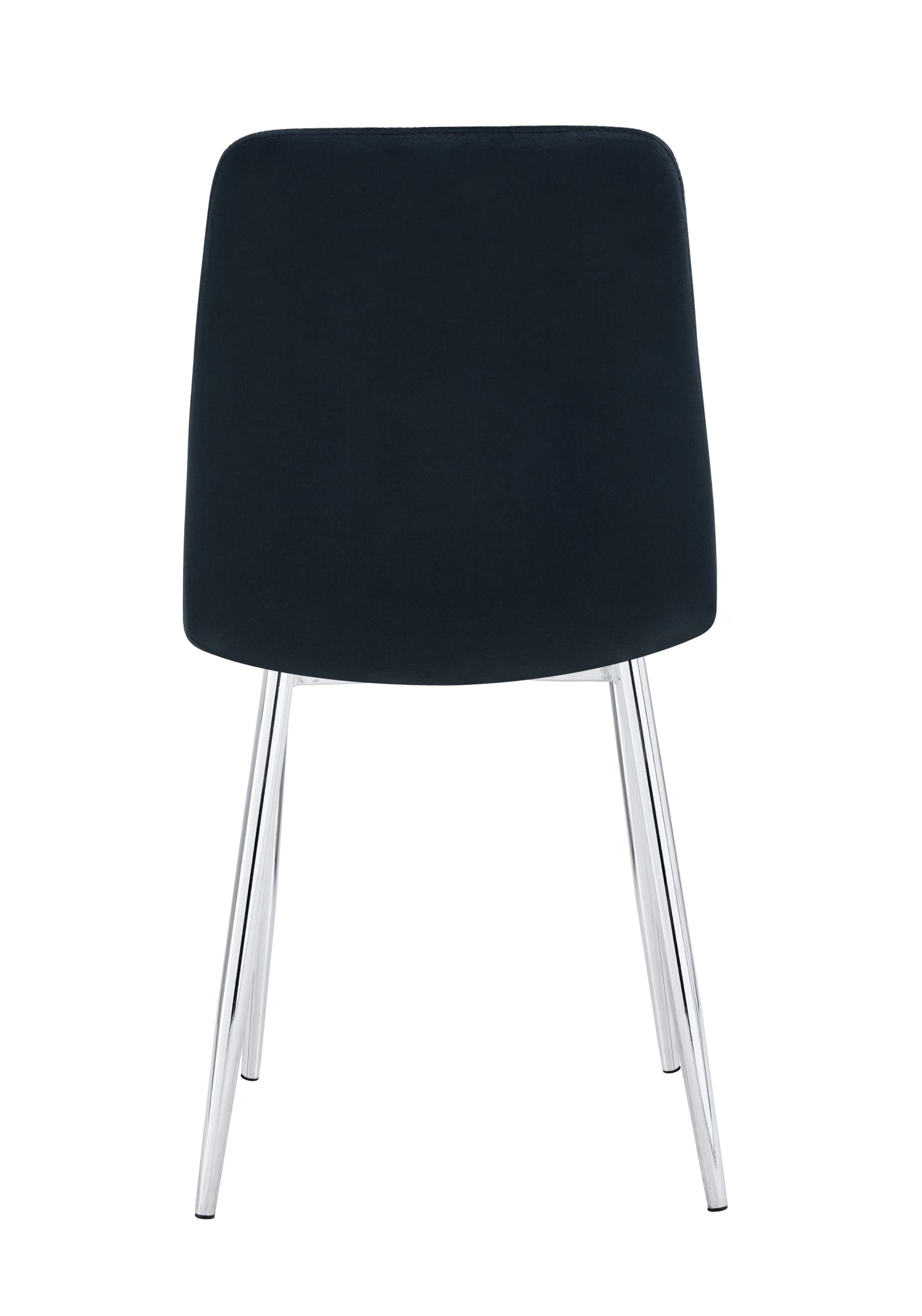CHAISE ELISA PIED CHROME VELOURS NOIR