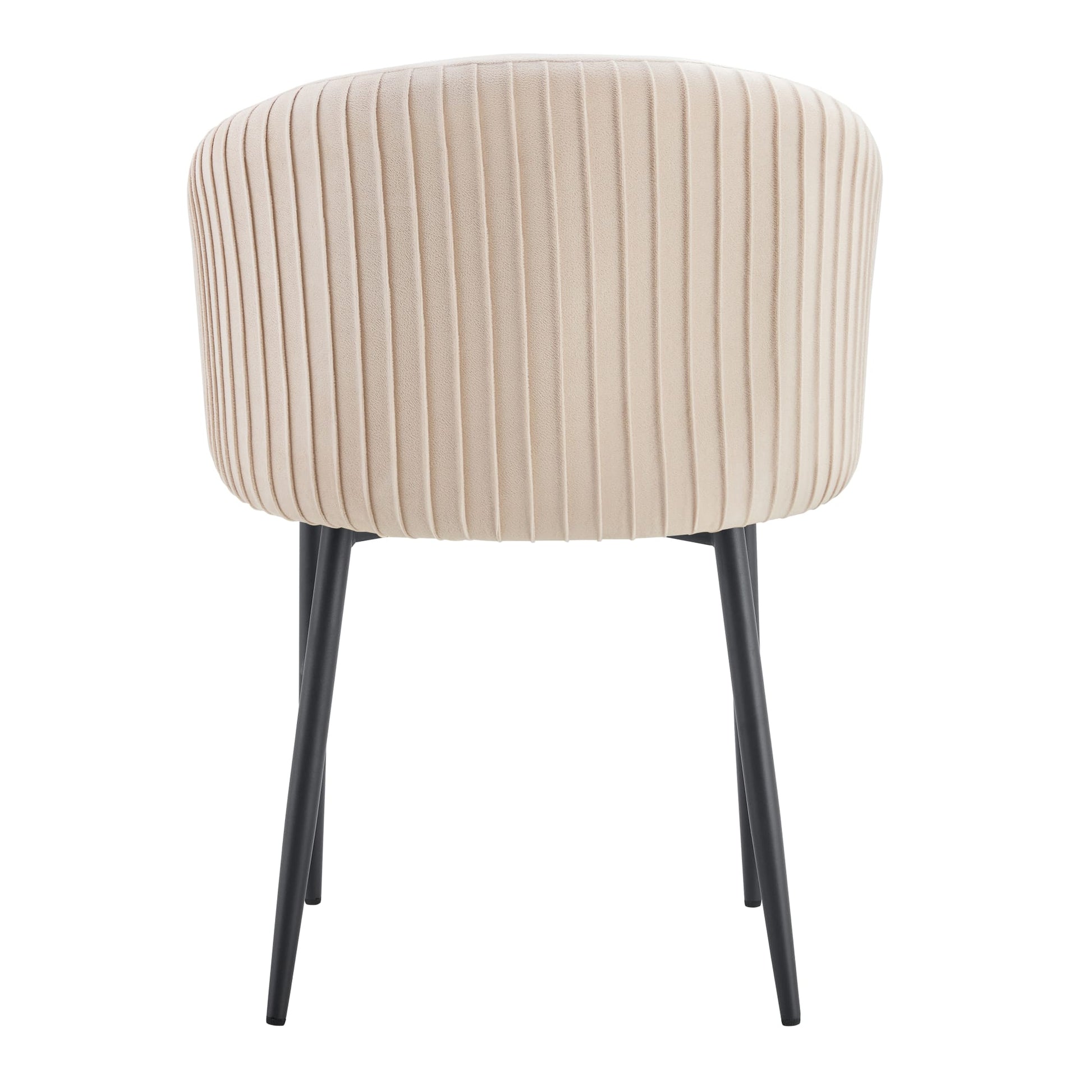 CHAISE AVEC ACCOUDOIR CARLITA BEIGE PIED METAL NOIR