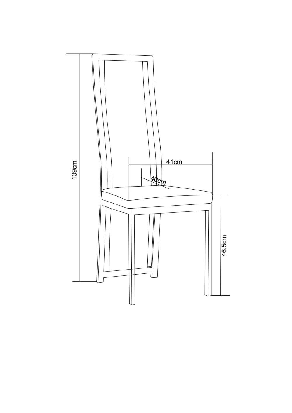 CHAISE DANA GOLD SIMILICUIR BLANC