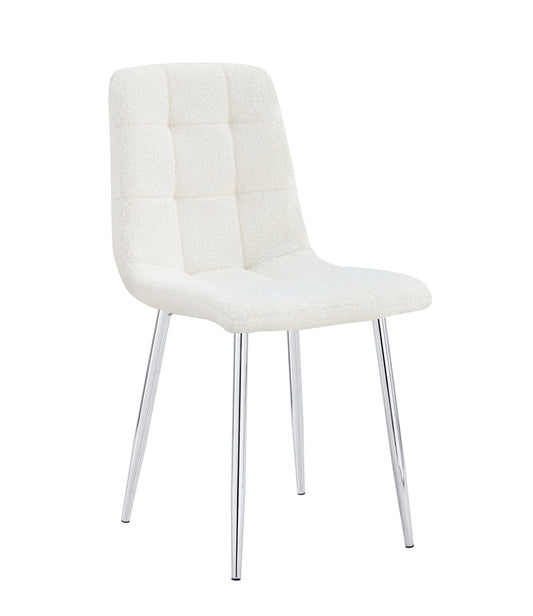 CHAISE ELISA PIED CHROME DOUDOU