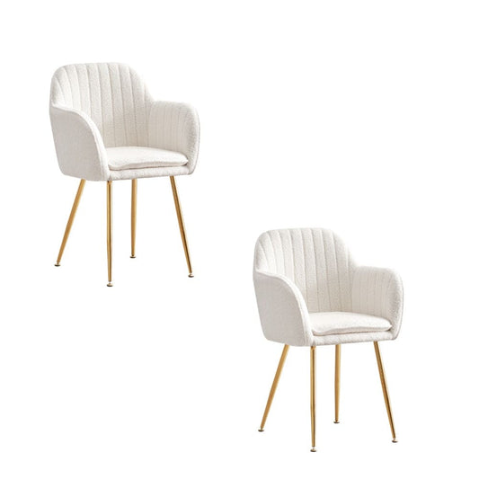 Lot de 2 chaises Chic KANVAS en velours pieds Gold