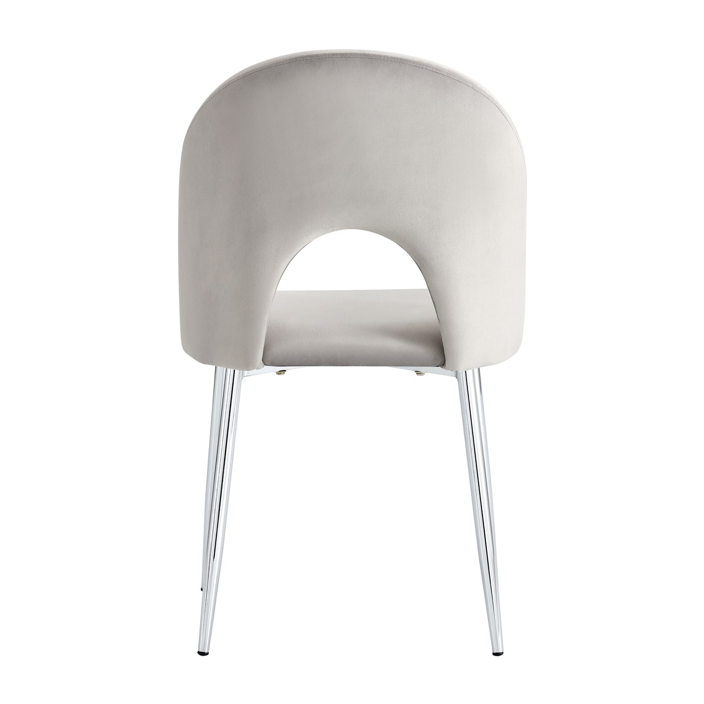 CHAISE TEDDY GRIS PIED CHROME
