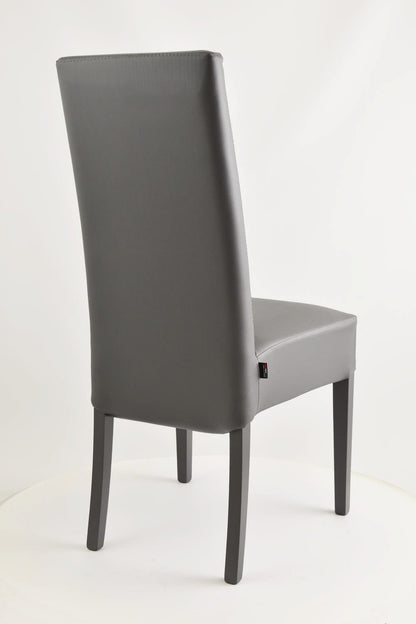 CHAISE KIRA ANTHRACITE PIEDS LAQUES ANTHRACITE