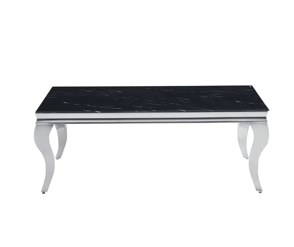 Table basse BAROQUE Chrome  120x60x45 cm