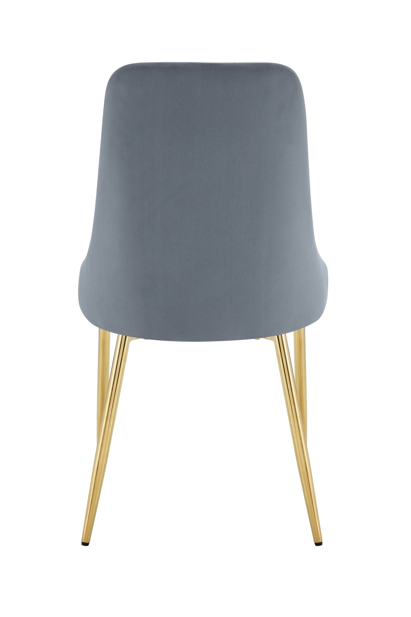 CHAISE BELIZE PIED GOLD VELOURS GRIS