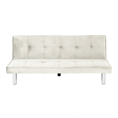 BANQUETTE CONVERTIBLE CLIC CLAC CHROME ECRU