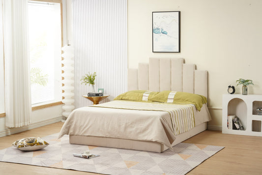 CADRE DE LIT PIANO BEIGE 140x190 cm
