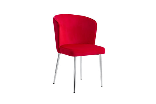 CHAISE DIANA CHROME VELOURS FUSHIA