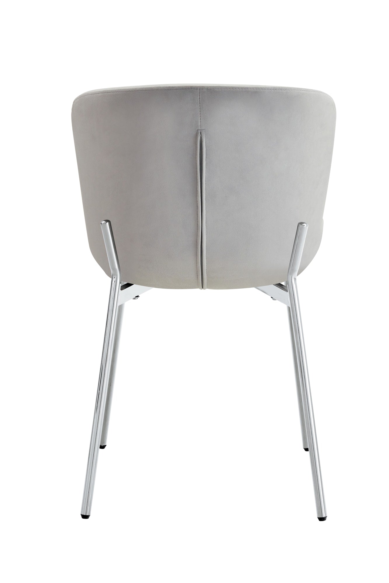CHAISE HAILEY PIED CHROME ASSISE GRIS