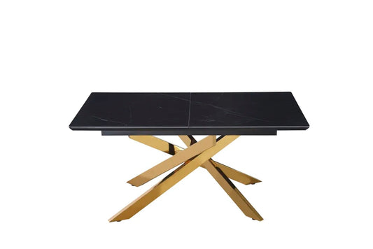 Table extensible AGATHE Gold plateau Céramique