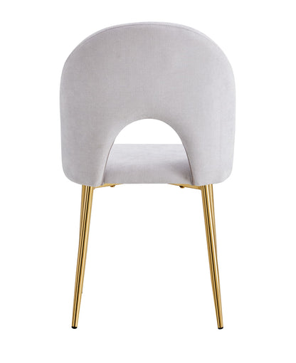 CHAISE TEDDY CHENILLE LIGHT GREY PIED GOLD
