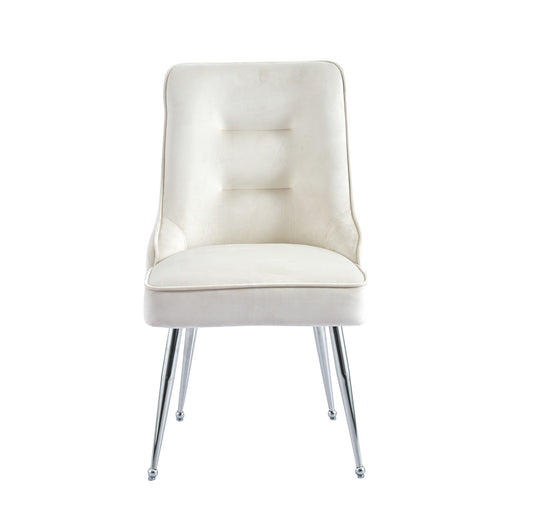 CHAISE ZIP CHROME VELOURS BEIGE