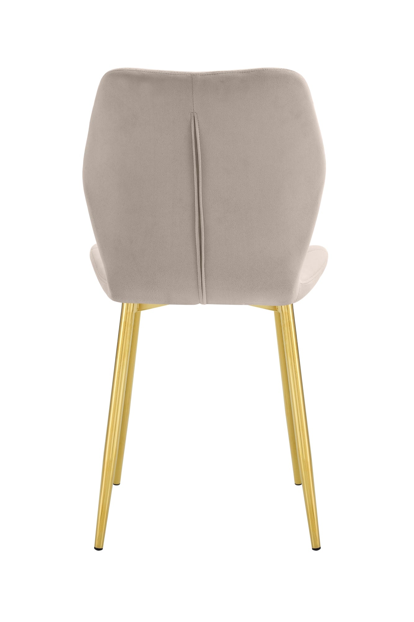 CHAISE COQUILLAGE VELOURS TAUPE PIED GOLD