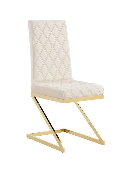CHAISE COCOMAT MATELASSEE GOLD VELOURS BEIGE