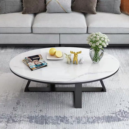 TABLE BASSE GAMMA METAL PIERRE MARBRE 120 x 60 x 45 CM