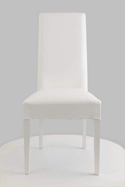 CHAISE KIRA BLANC PIEDS LAQUES BLANC