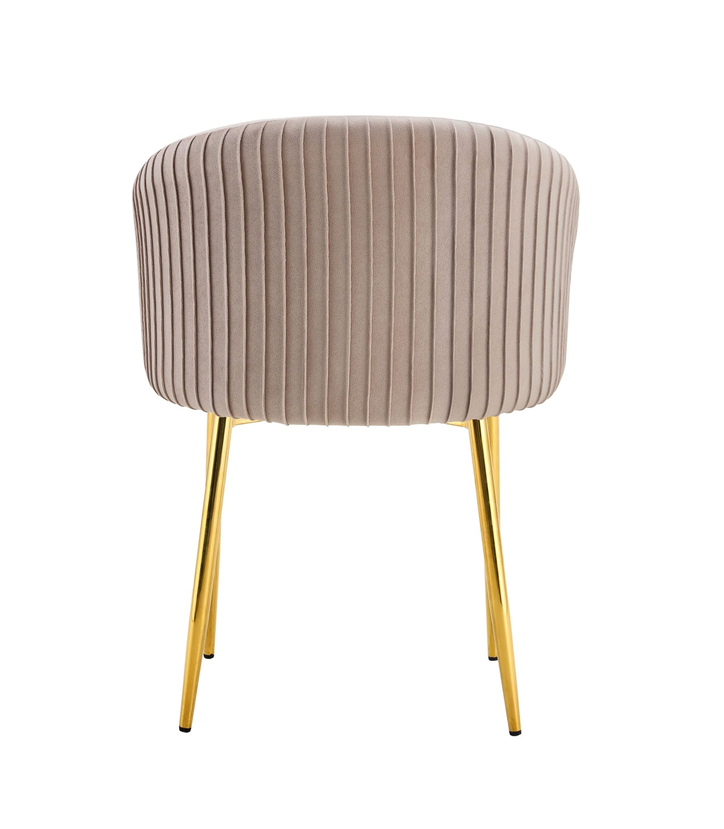 CHAISE AVEC ACCOUDOIR CARLITA MOKA PIED GOLD