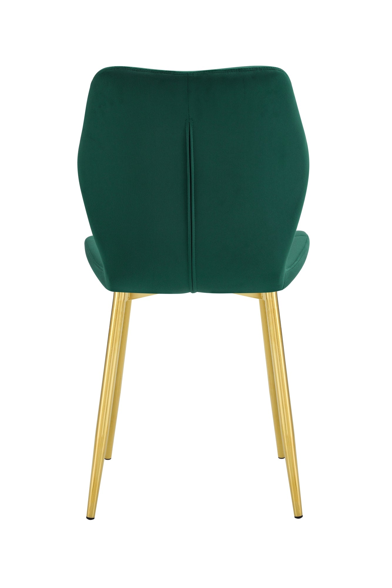 CHAISE COQUILLAGE VELOURS VERT SAPIN PIED GOLD