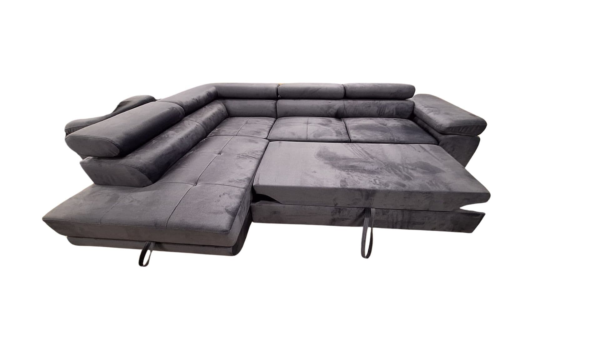 CANAPE TOULOUSE ANGLE GAUCHE GRIS ANTHRACITE 275x202cm