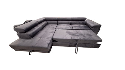 CANAPE TOULOUSE ANGLE GAUCHE GRIS ANTHRACITE 275x202cm