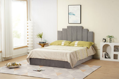 CADRE DE LIT PIANO GRIS 140x190 cm