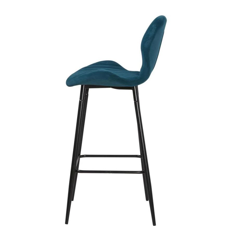 TABOURET DE BAR PRADO BLEU CANARD