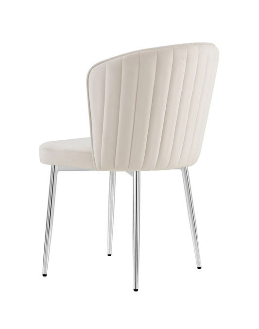 CHAISE DIANA CHROME VELOURS BEIGE