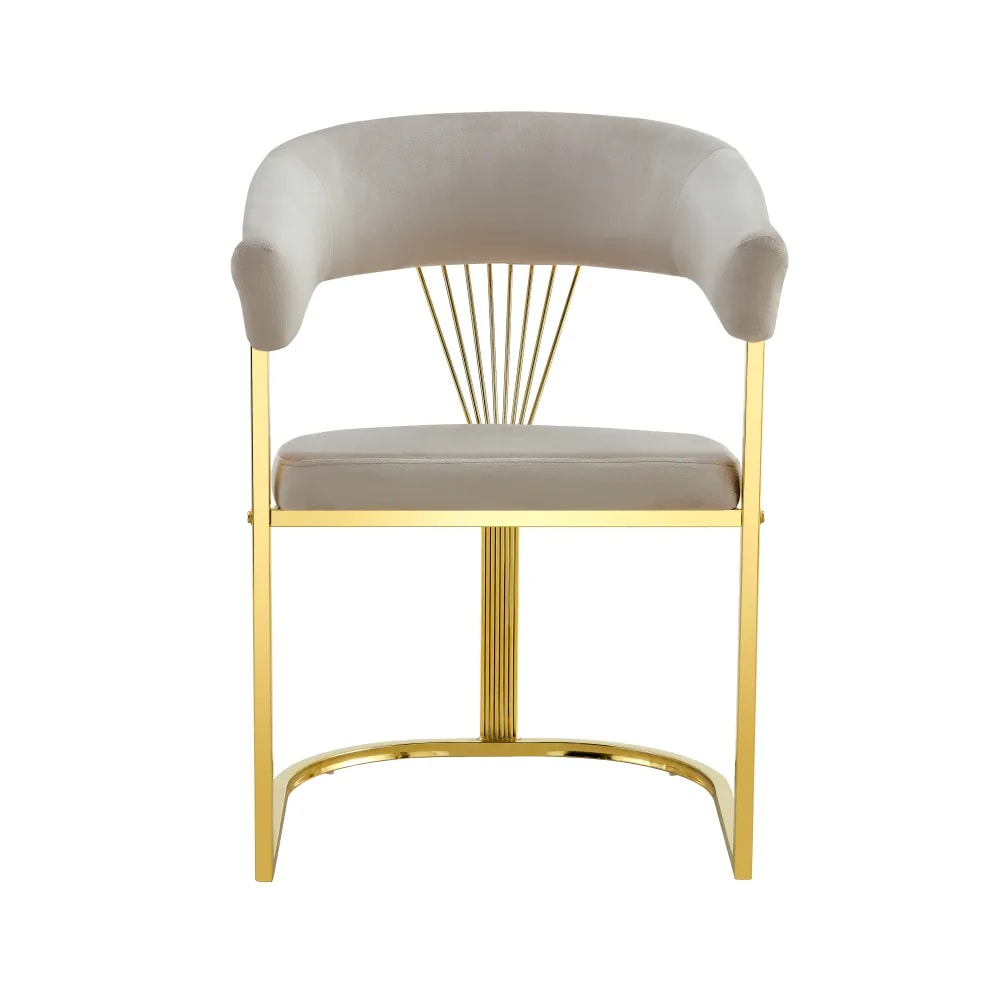 CHAISE AVEC ACCOUDOIR BRITTANY GOLD VELOURS MOKA