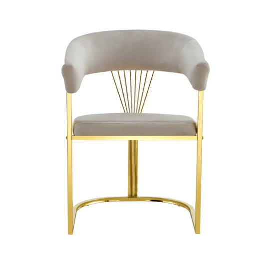 CHAISE AVEC ACCOUDOIR BRITTANY GOLD VELOURS MOKA