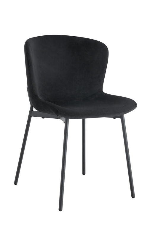 CHAISE HAILEY PIED METAL NOIR ASSISE NOIR