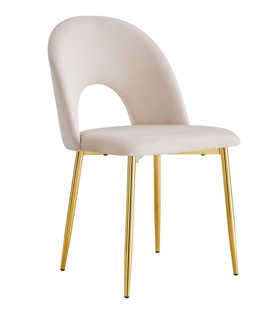 CHAISE TEDDY BEIGE PIED GOLD