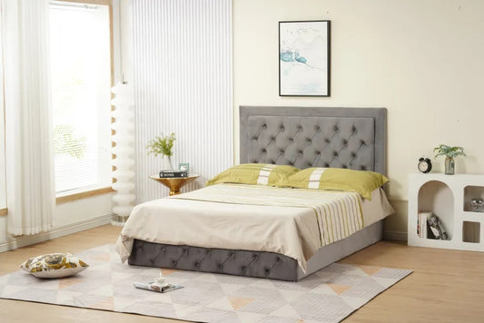 Cadre de lit ROMA velours 140x190cm