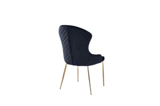 CHAISE HILTON GOLD VELOURS NOIR