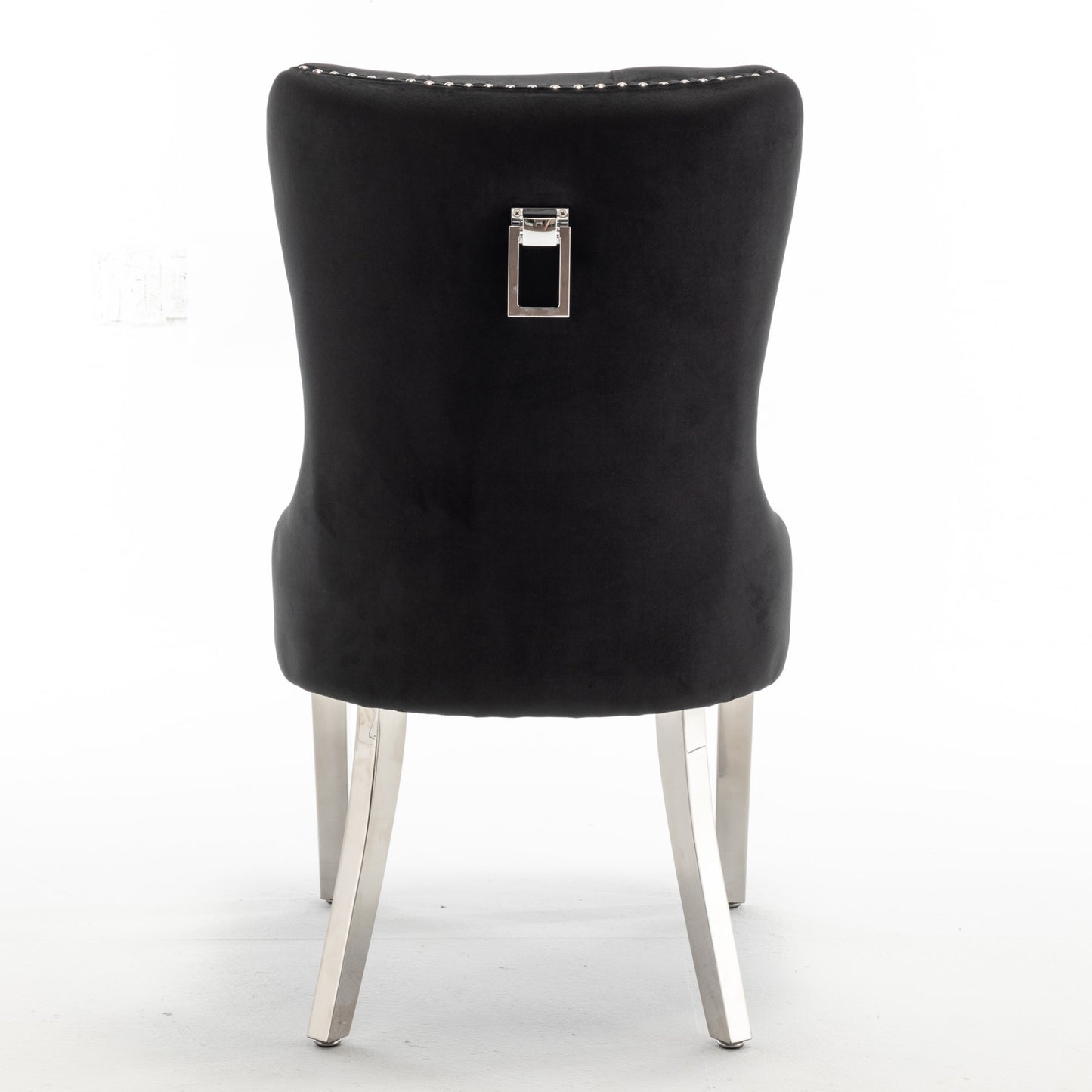 CHAISE POIGNEE RECTANGLE CHROME NOIR