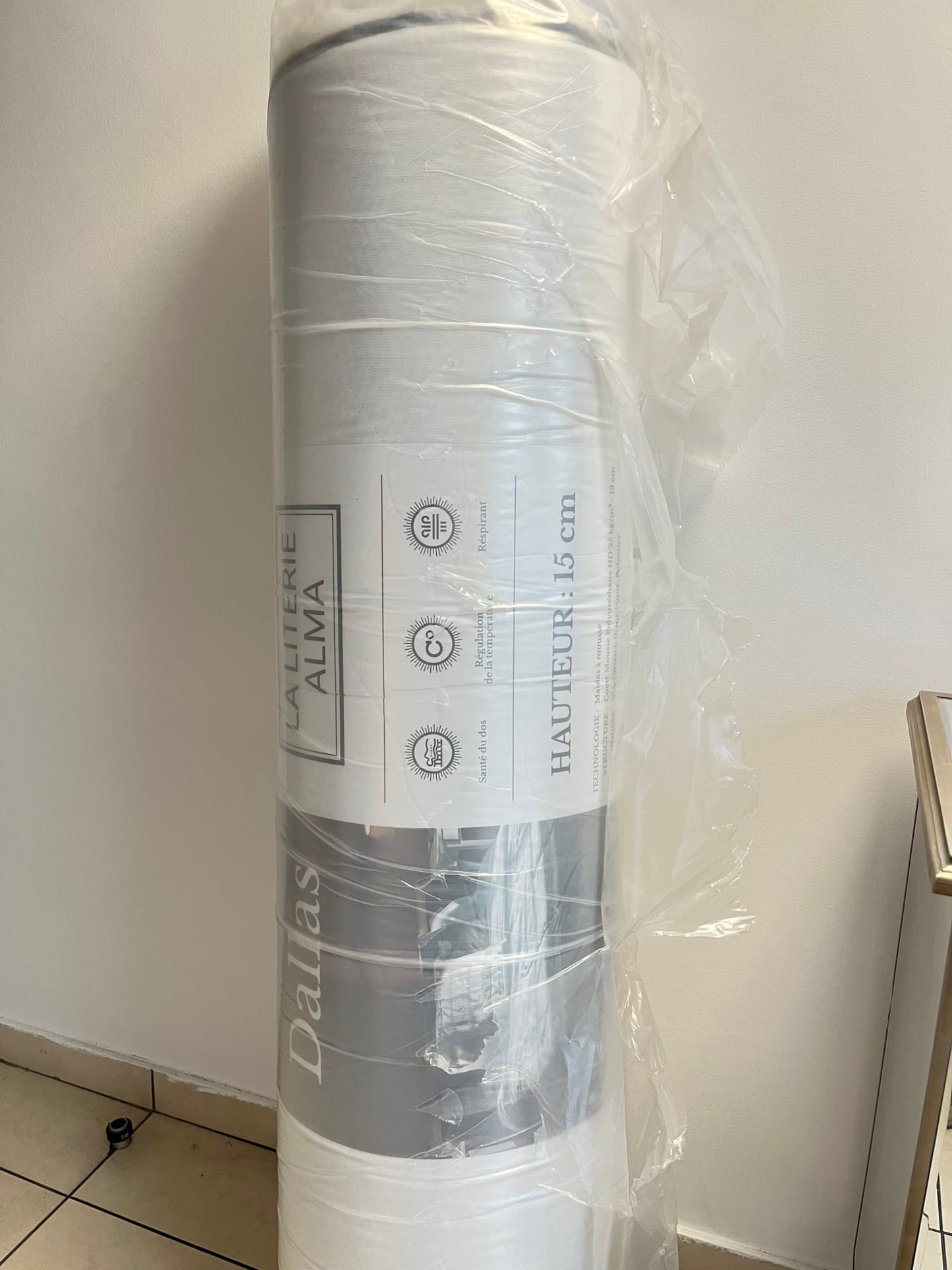 MATELAS ROULE DALLAS 160X200X15cm