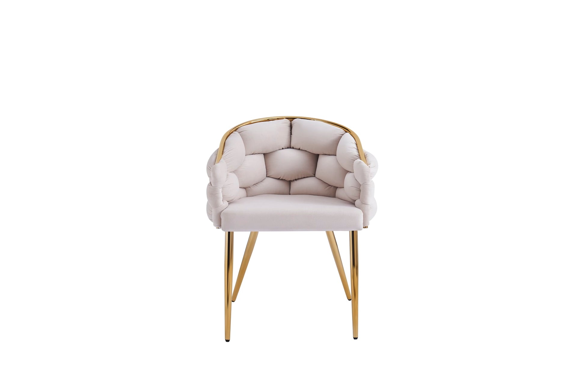 CHAISE BALLON GOLD VELOURS BEIGE