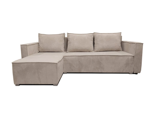 CANAPE PARIS PEARL CONVERTIBLE ANGLE REVERSIBLE COTELE ECRU 232x147x72cm