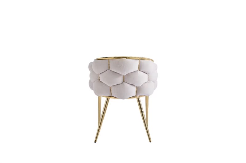 CHAISE BALLON GOLD VELOURS BEIGE