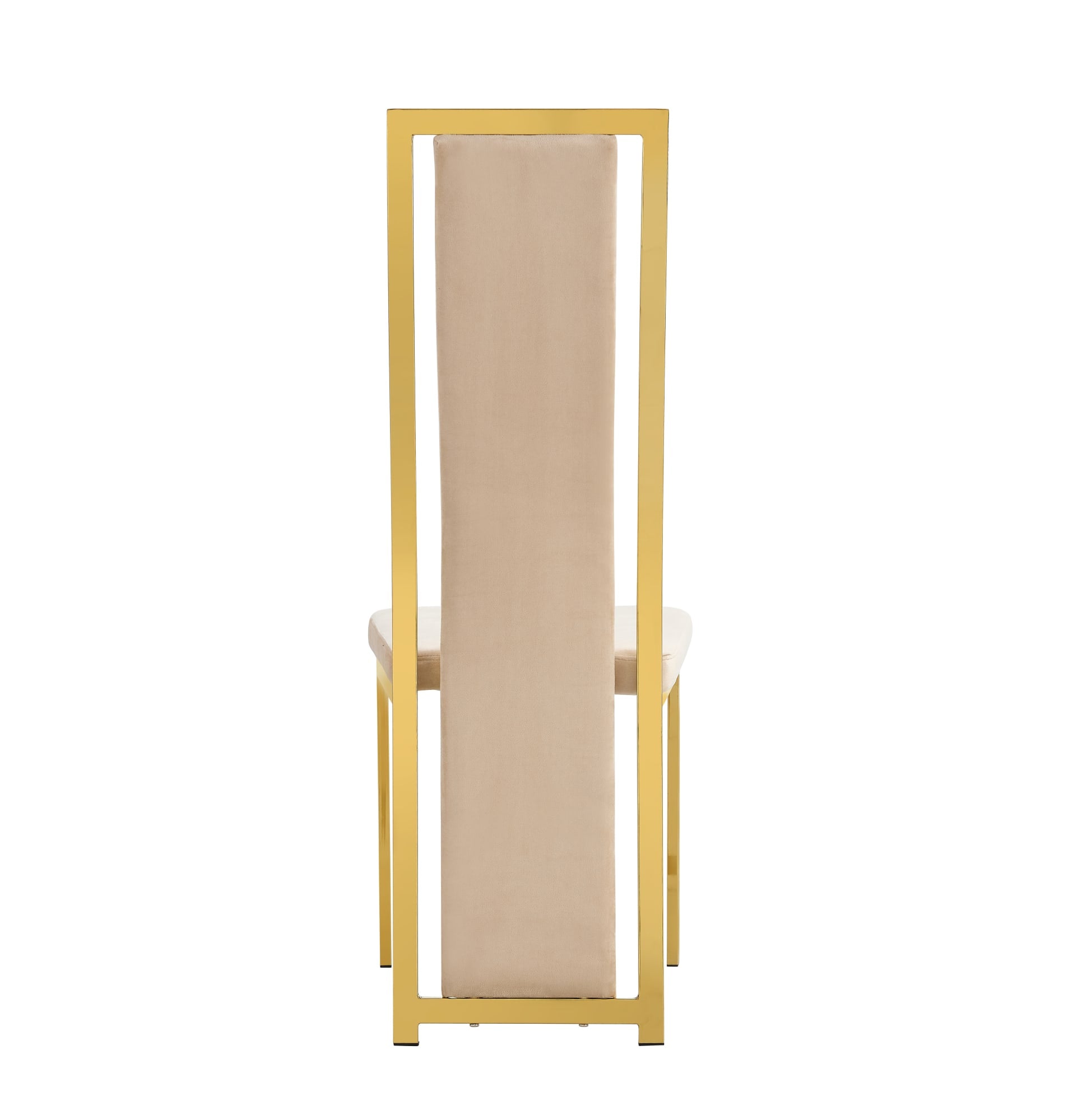 CHAISE DANA GOLD SIMILICUIR BLANC