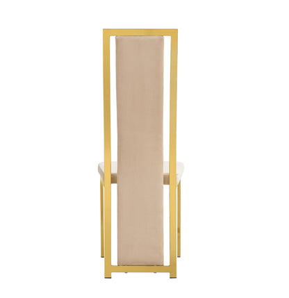 CHAISE DANA GOLD SIMILICUIR BLANC