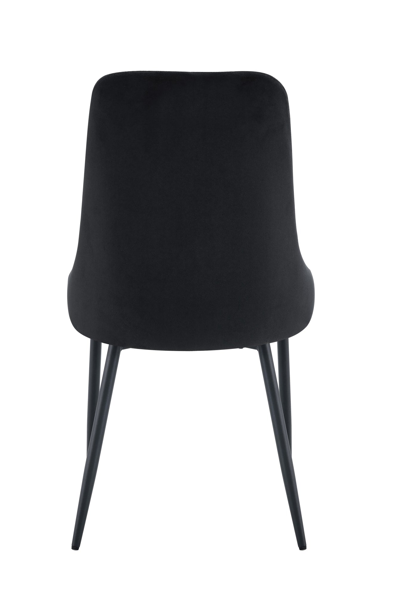 CHAISE BELIZE PIED METAL NOIR VELOURS NOIR